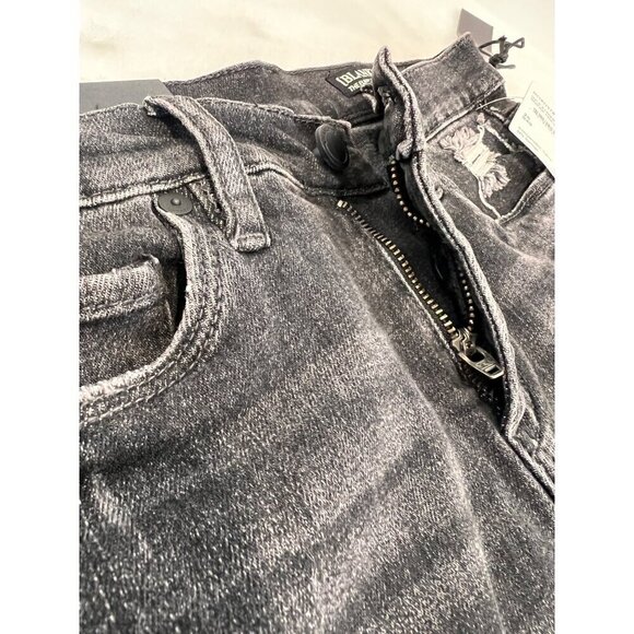 New BLANKNYC Size 26 The Fulton Rollup Shorts Washed Black Cutoff Denim - Picture 10 of 14